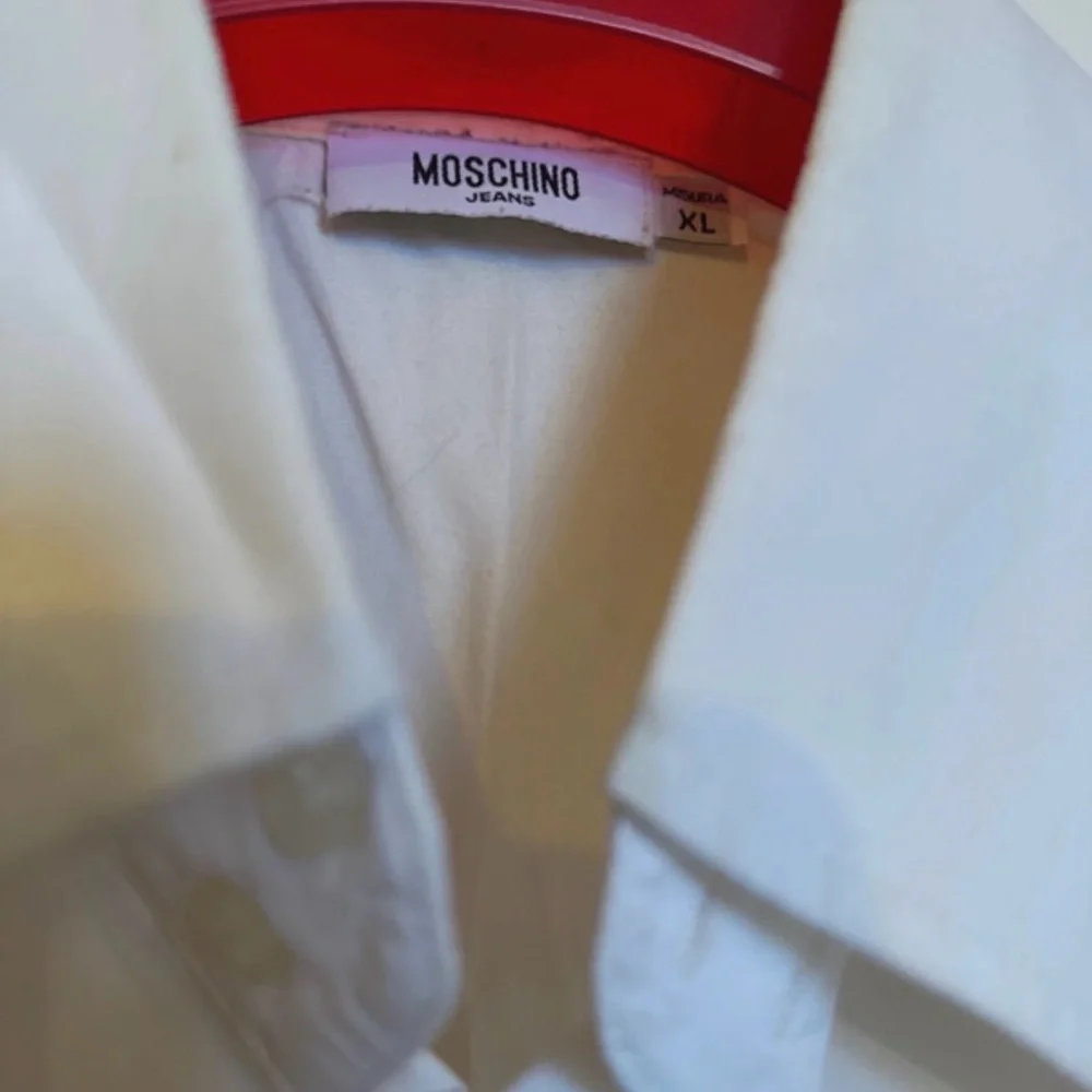 Moschino Cream Long-Sleeve Dress Shirt - Point Collar - Picture 3 of 8